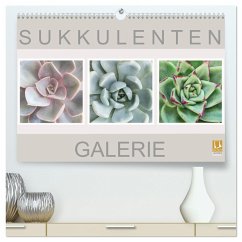 Sukkulenten Galerie (hochwertiger Premium Wandkalender 2025 DIN A2 quer), Kunstdruck in Hochglanz