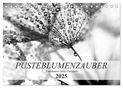 Pusteblumenzauber in schwarzweiß (Tischkalender 2025 DIN A5 quer), CALVENDO Monatskalender - Calvendo;Delgado, Julia