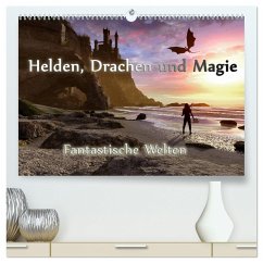 Helden, Drachen und Magie (hochwertiger Premium Wandkalender 2025 DIN A2 quer), Kunstdruck in Hochglanz - Calvendo;Schröder, Karsten