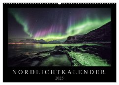 Nordlichtkalender (Wandkalender 2025 DIN A2 quer), CALVENDO Monatskalender