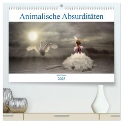 Animalische Absurditäten mit Planer (hochwertiger Premium Wandkalender 2025 DIN A2 quer), Kunstdruck in Hochglanz - Calvendo;glandarius, Garrulus