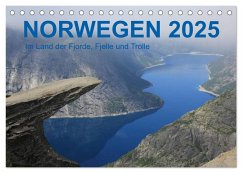 Norwegen 2025 - Im Land der Fjorde, Fjelle und Trolle (Tischkalender 2025 DIN A5 quer), CALVENDO Monatskalender - Calvendo;Zimmermann, Frank