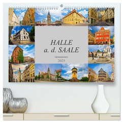 Halle a. d. Saale Impressionen (hochwertiger Premium Wandkalender 2025 DIN A2 quer), Kunstdruck in Hochglanz