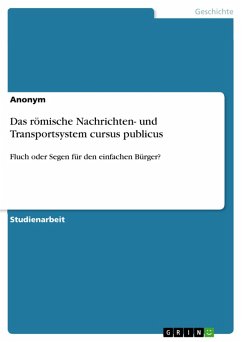 Cover Das römische Nachrichten- und Transportsystem cursus publicus (eBook, PDF)