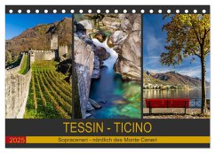 Tessin - Ticino (Tischkalender 2025 DIN A5 quer), CALVENDO Monatskalender - Calvendo;Caccia, Enrico