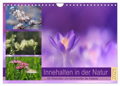 Innehalten in der Natur ... mit Weisheiten und Sprichworten der Indianer (Wandkalender 2025 DIN A4 quer), CALVENDO Monatskalender