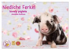 Niedliche Ferkel lovely piglets 2025 (Wandkalender 2025 DIN A3 quer), CALVENDO Monatskalender