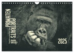PRIMATEN PORTRAITS - monochrom (Wandkalender 2025 DIN A4 quer), CALVENDO Monatskalender - Calvendo;Wenner-Braun, Antje