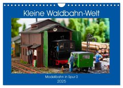 Kleine Waldbahn-Welt - Modellbahn in Spur 0 (Wandkalender 2025 DIN A4 quer), CALVENDO Monatskalender