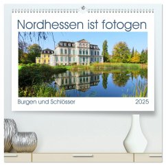 Nordhessen ist fotogen, Burgen und Schlösser (hochwertiger Premium Wandkalender 2025 DIN A2 quer), Kunstdruck in Hochglanz - Calvendo;Löwer, Sabine