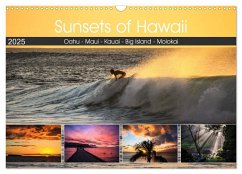 Sunsets of Hawaii (Wandkalender 2025 DIN A3 quer), CALVENDO Monatskalender