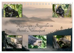 Begegnungen - Berggorillas im Bwindi Nationalpark (Tischkalender 2025 DIN A5 quer), CALVENDO Monatskalender