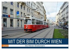 Mit der Bim durch Wien - Die Wiener Straßenbahn (Wandkalender 2025 DIN A2 quer), CALVENDO Monatskalender