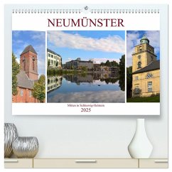 Neumünster - Mitten in Schleswig-Holstein (hochwertiger Premium Wandkalender 2025 DIN A2 quer), Kunstdruck in Hochglanz