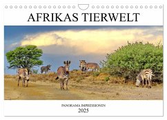 AFRIKAS TIERWELT Panorama Impressionen (Wandkalender 2025 DIN A4 quer), CALVENDO Monatskalender - Calvendo