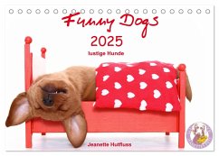 Funny Dogs (Tischkalender 2025 DIN A5 quer), CALVENDO Monatskalender