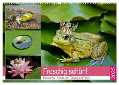 Froschig schön! Dekorative Könige der Tümpel und Teiche (Wandkalender 2025 DIN A2 quer), CALVENDO Monatskalender