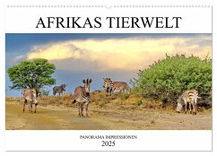 AFRIKAS TIERWELT Panorama Impressionen (Wandkalender 2025 DIN A2 quer), CALVENDO Monatskalender