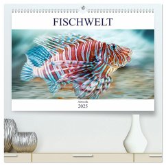 Fischwelt - Artwork (hochwertiger Premium Wandkalender 2025 DIN A2 quer), Kunstdruck in Hochglanz - Calvendo;Brunner-Klaus, Liselotte