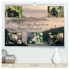Begegnungen - Berggorillas im Bwindi Nationalpark (hochwertiger Premium Wandkalender 2025 DIN A2 quer), Kunstdruck in Hochglanz