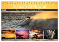 Sunsets of Hawaii (Tischkalender 2025 DIN A5 quer), CALVENDO Monatskalender
