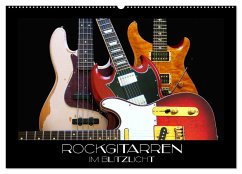 Rockgitarren im Blitzlicht (Wandkalender 2025 DIN A2 quer), CALVENDO Monatskalender