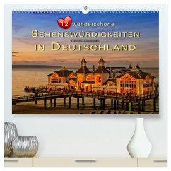 12 wunderschöne Sehenswürdigkeiten in Deutschland (hochwertiger Premium Wandkalender 2025 DIN A2 quer), Kunstdruck in Hochglanz - Calvendo;Roder, Peter