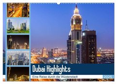 Dubai Highlights (Wandkalender 2025 DIN A2 quer), CALVENDO Monatskalender