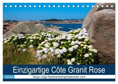 Einzigartige Côte Granit Rose (Tischkalender 2025 DIN A5 quer), CALVENDO Monatskalender
