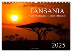 Tansania - Tierwanderung in der Serengeti (Wandkalender 2025 DIN A3 quer), CALVENDO Monatskalender