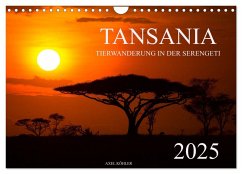 Tansania - Tierwanderung in der Serengeti (Wandkalender 2025 DIN A4 quer), CALVENDO Monatskalender