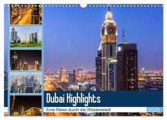 Dubai Highlights (Wandkalender 2025 DIN A3 quer), CALVENDO Monatskalender
