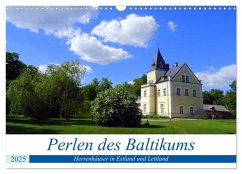 Perlen des Baltikums - Herrenhäuser in Estland und Lettland (Wandkalender 2025 DIN A3 quer), CALVENDO Monatskalender