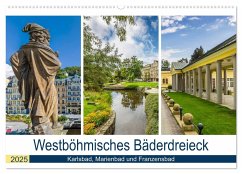 Westböhmisches Bäderdreieck - Karlsbad, Marienbad und Franzensbad (Wandkalender 2025 DIN A2 quer), CALVENDO Monatskalender