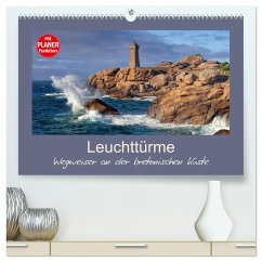 Leuchttürme - Wegweiser an der bretonischen Küste (hochwertiger Premium Wandkalender 2025 DIN A2 quer), Kunstdruck in Hochglanz - Calvendo;LianeM