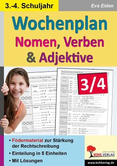 Wochenplan Nomen, Verben & Adjektive - Eiden, Eva