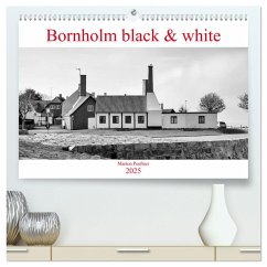 Bornholm black & white (hochwertiger Premium Wandkalender 2025 DIN A2 quer), Kunstdruck in Hochglanz