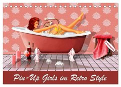 Pin-Up Girls im Retro Style by Mausopardia (Tischkalender 2025 DIN A5 quer), CALVENDO Monatskalender - Calvendo;Jüngling alias Mausopardia, Monika