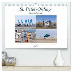 St. Peter-Ording Stranderlebnisse (hochwertiger Premium Wandkalender 2025 DIN A2 quer), Kunstdruck in Hochglanz - Calvendo;Falke, Manuela