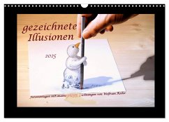 gezeichnete Illusionen (Wandkalender 2025 DIN A3 quer), CALVENDO Monatskalender