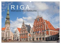 Riga - Metropole des Baltikums (Wandkalender 2025 DIN A2 quer), CALVENDO Monatskalender