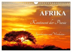 AFRIKA - Kontinent der Poesie (Wandkalender 2025 DIN A4 quer), CALVENDO Monatskalender - Calvendo;Woyke, Wibke