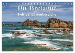 Die Bretagne - Felsige Küstenbereiche (Tischkalender 2025 DIN A5 quer), CALVENDO Monatskalender