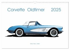 Corvette Oldtimer 2025 (Wandkalender 2025 DIN A3 quer), CALVENDO Monatskalender