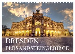 Dresden und Elbsandsteingebirge (Wandkalender 2025 DIN A3 quer), CALVENDO Monatskalender