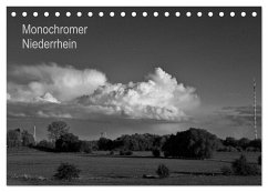 Monochromer Niederrhein (Tischkalender 2025 DIN A5 quer), CALVENDO Monatskalender
