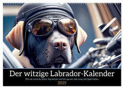 Der witzige Labrador-Kalender (Wandkalender 2025 DIN A2 quer), CALVENDO Monatskalender - Calvendo;Rübsamen, Peter