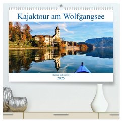 Kajaktour am Wolfgangsee (hochwertiger Premium Wandkalender 2025 DIN A2 quer), Kunstdruck in Hochglanz