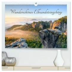 Wunderschönes Elbsandsteingebirge (hochwertiger Premium Wandkalender 2025 DIN A2 quer), Kunstdruck in Hochglanz