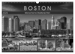 BOSTON Monochrome Stadtansichten (Wandkalender 2025 DIN A3 quer), CALVENDO Monatskalender - Calvendo;Viola, Melanie